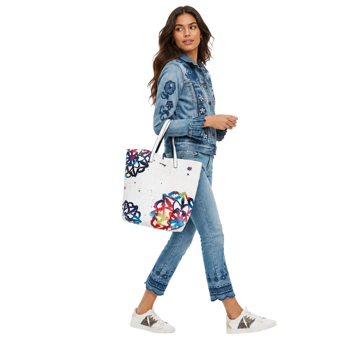 Desigual Reversible Bag with Mandalas Rio Shoulder Bag Women - MLT - Multi