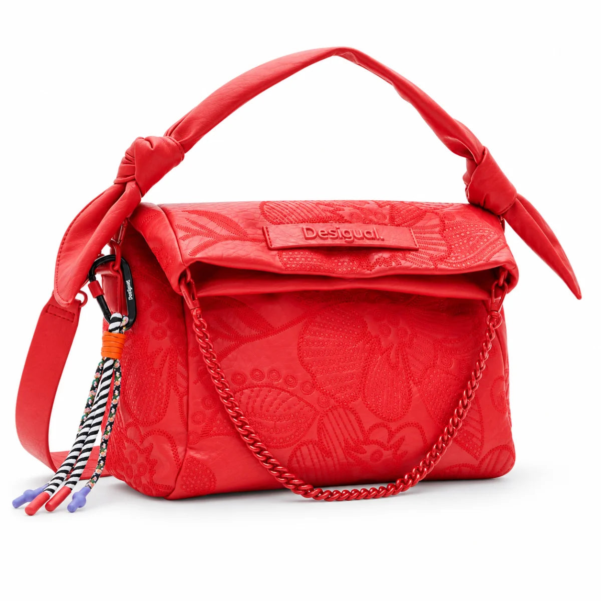 Desigual Ribbed Shoulder Bag Women - BGE - Beige