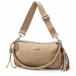 Desigual Ribbed Shoulder Bag Women - BGE - Beige