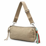 Desigual Ribbed Shoulder Bag Women - BGE - Beige