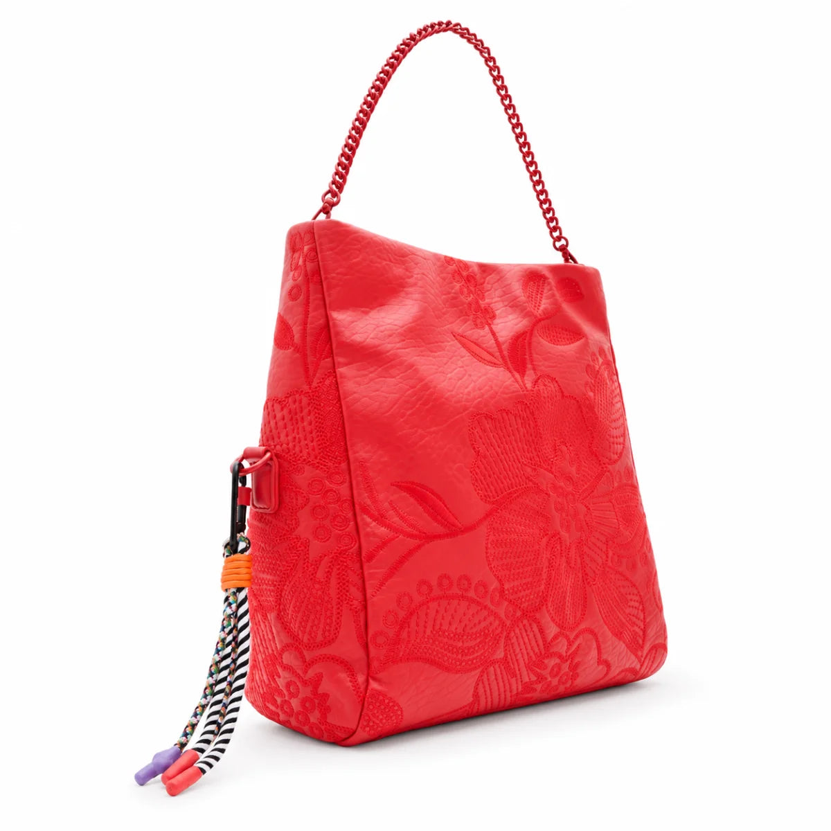 Desigual Ribbed Shoulder Bag Women - BGE - Beige