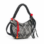 Desigual Small Studded Charm Bag Women - WHTBLK - White-Black