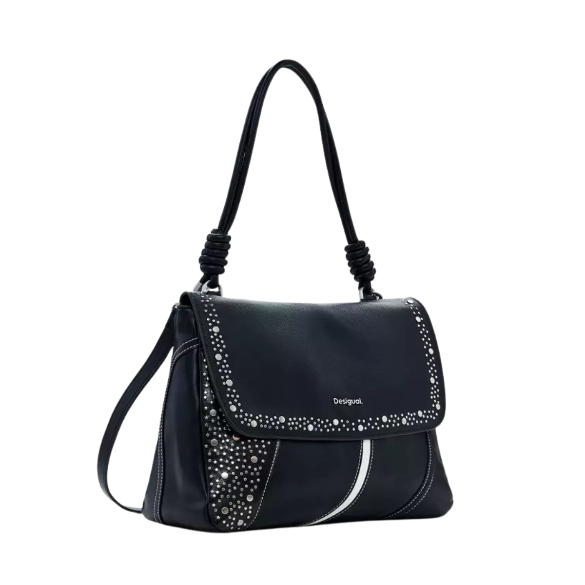Desigual Studded M shoulder bag - black