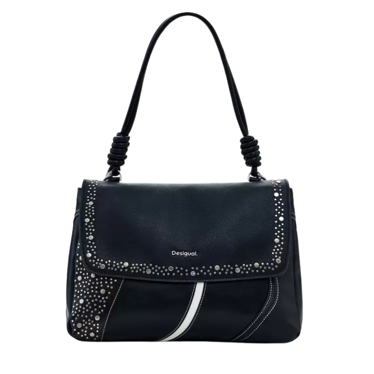 Desigual Studded M shoulder bag - black