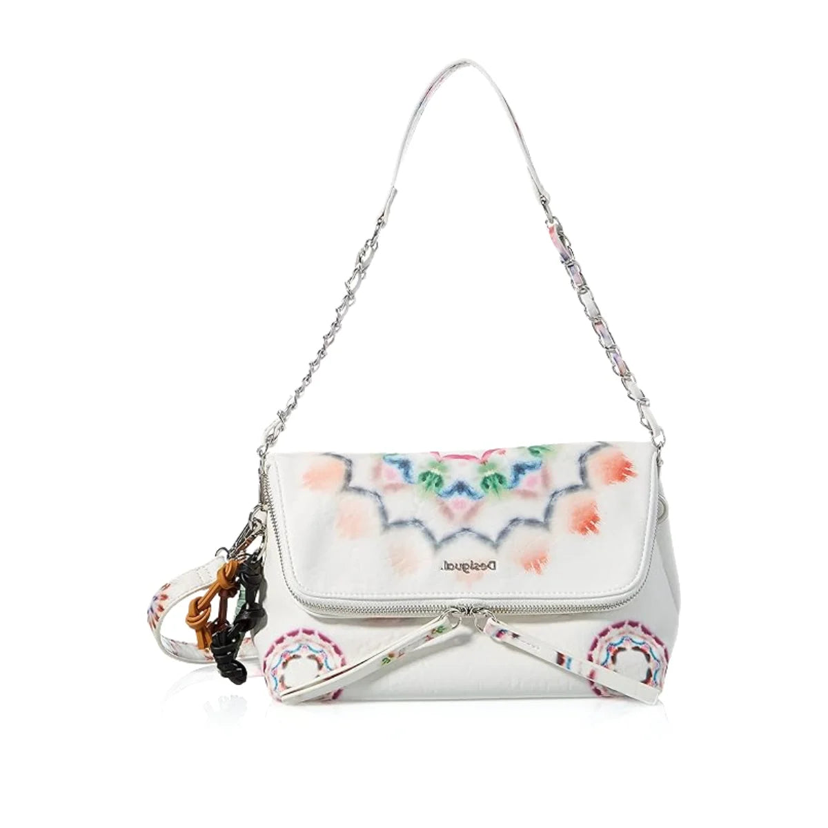 Desigual tie-dye mandalas shoulder bag Women - WHT - White