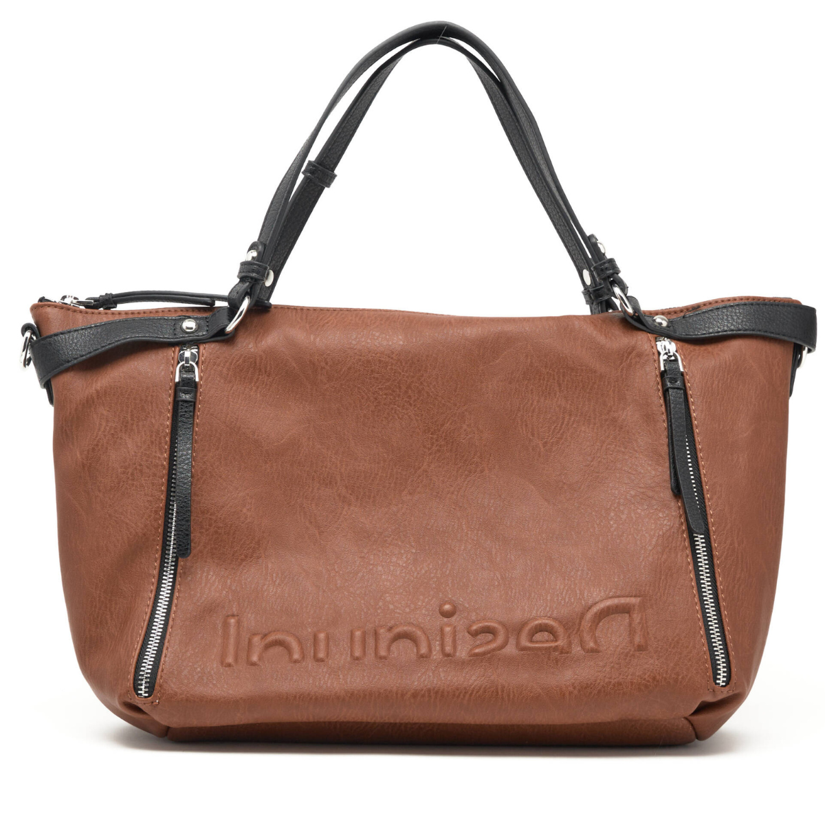 Desigual Women’s Hobo Handbag Half Libia Embossed-BRN