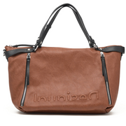 Desigual Women’s Hobo Handbag Half Libia Embossed-BRN