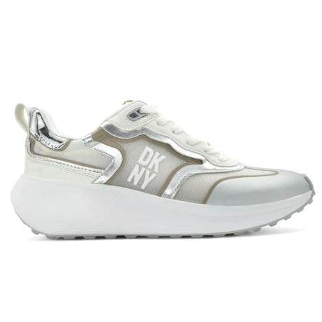 DKNY AKI Lace up Sneaker Women - SLV - 36 / Silver