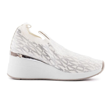 DKNY Alani Strass Lace Up Sneaker Women - WHT