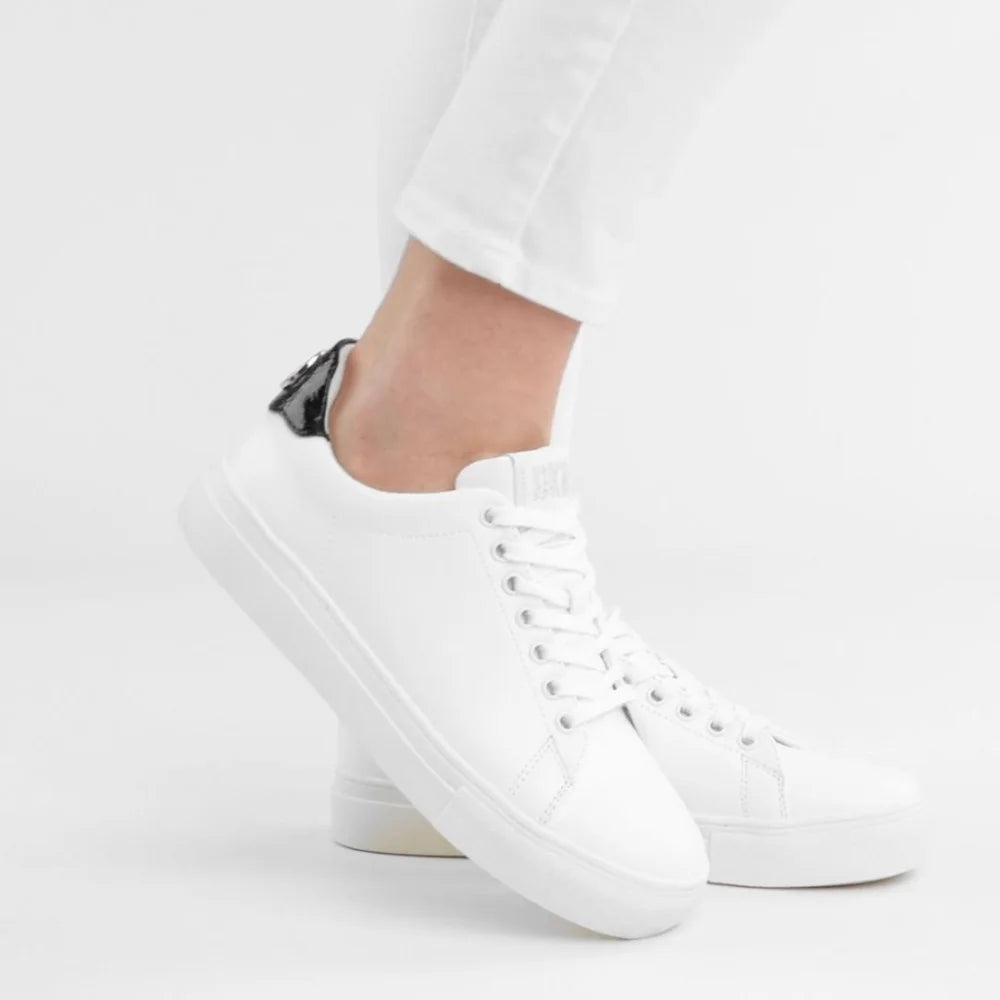 DKNY Chambers Lace Up Sneaker Women - WHTBLK