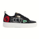 DKNY Coreen City Signs Lace Up Sneakers K1469449-BLK - Black / 35.5