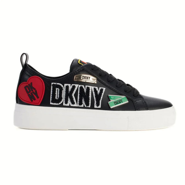 DKNY Coreen City Signs Lace Up Sneakers K1469449-BLK - Black / 35.5