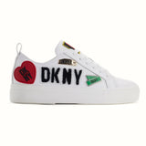 DKNY Coreen City Signs Lace Up Sneakers K1469449-BLK - 36 / White