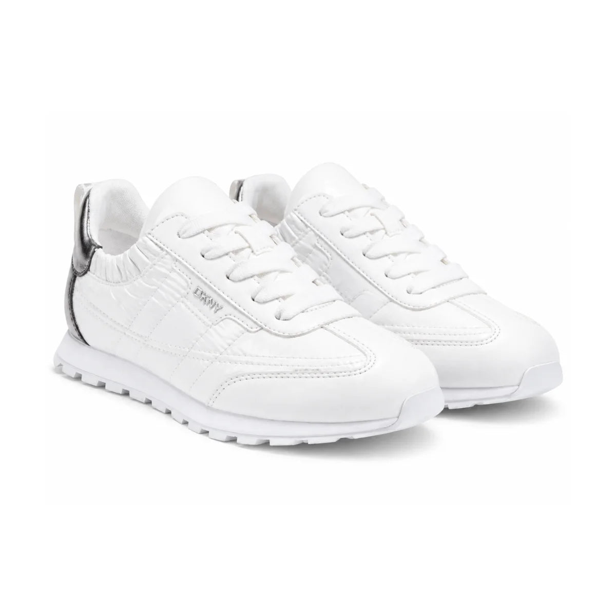 DKNY Fahn Sporty Lace Up Sneaker Women - WHT - White / 35