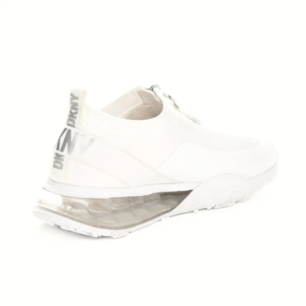 DKNY Kadia Zip-Up Sneaker - WHT