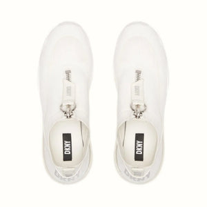 DKNY Kadia Zip-Up Sneaker - WHT