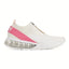 DKNY Kadia Zip-Up Sneaker - WHTPNK - 40 / White/ Pink