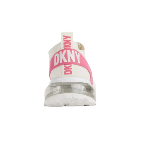 DKNY Kadia Zip-Up Sneaker - WHTPNK - 40 / White/ Pink