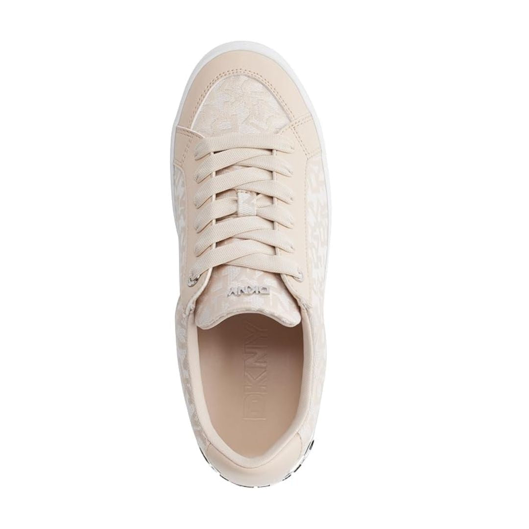 DKNY Maben Mono Lace-Up Sneaker Women - BEG