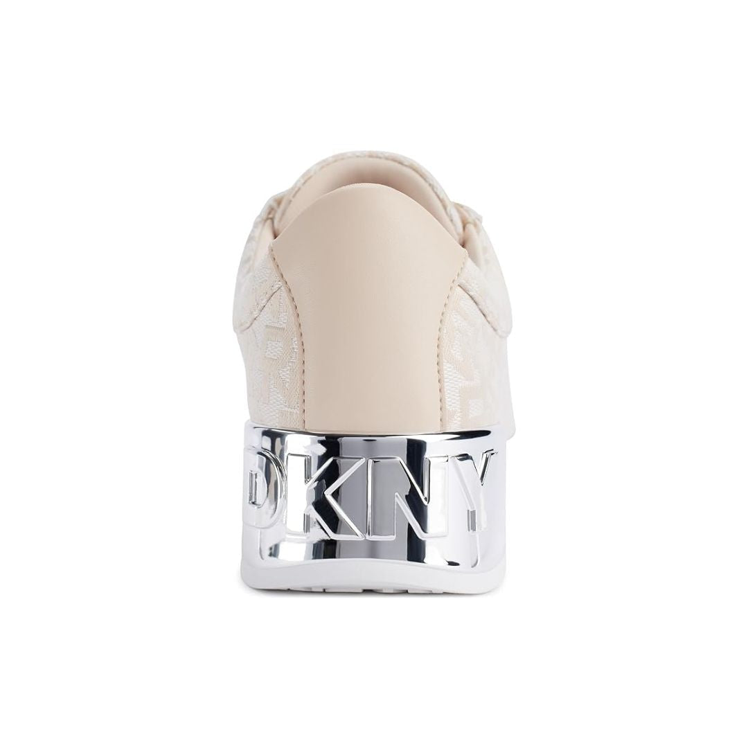 DKNY Maben Mono Lace-Up Sneaker Women - BEG