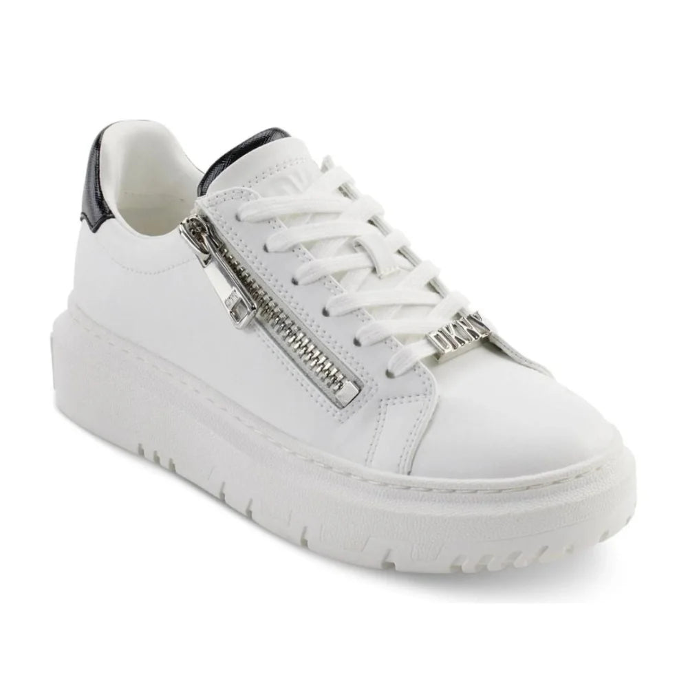 DKNY Matti Lace Up Sneaker Women - White