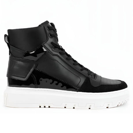 DKNY Mayzi Leather High Top Trainers Women - BLK - 36 / Black