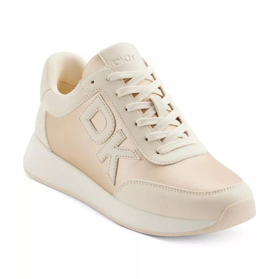 DKNY Oaks Logo Lace Up Sneakers Women - BEG