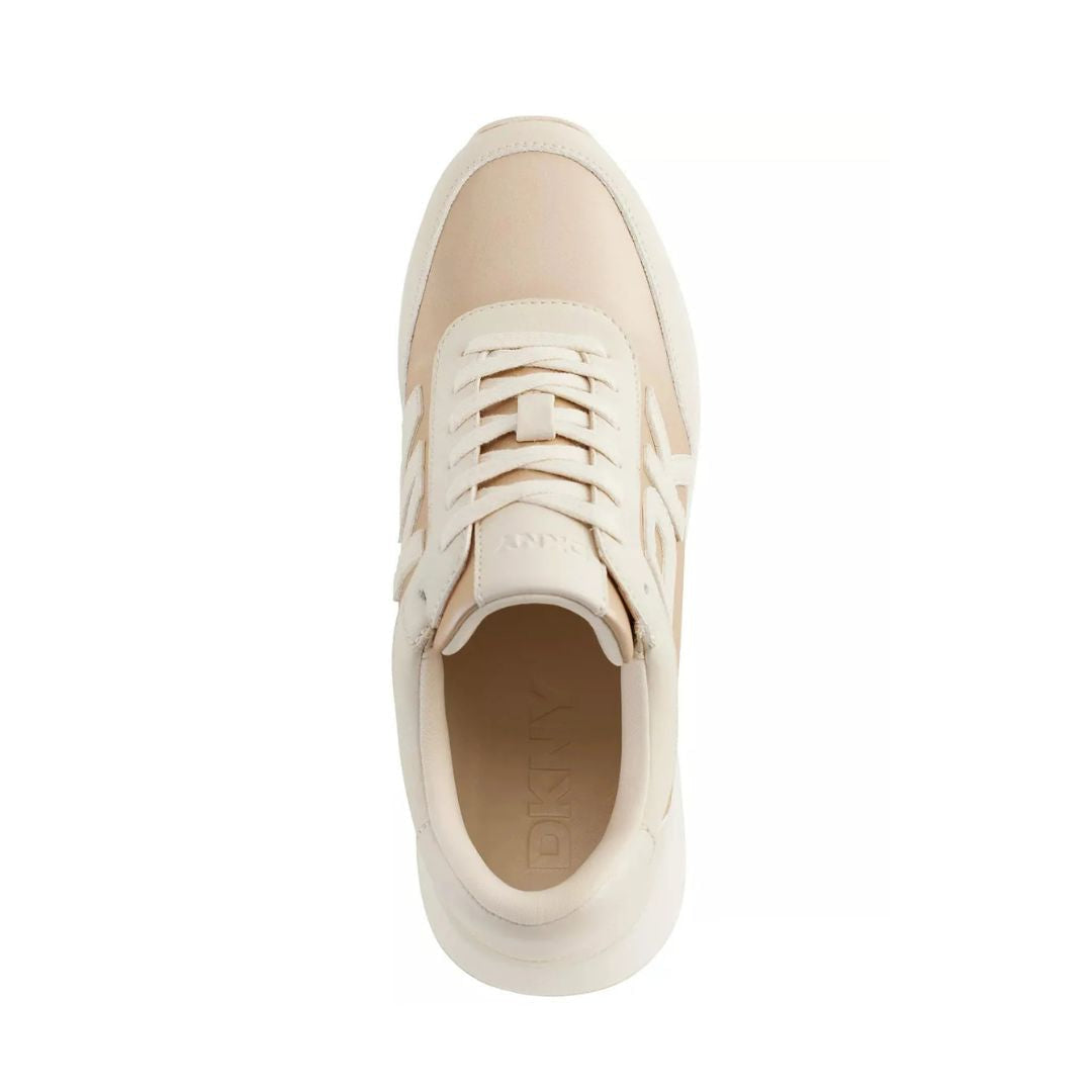 DKNY Oaks Logo Lace Up Sneakers Women - BEG