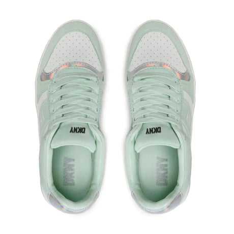 DKNY Odlin Lace up Sneaker Women K4247129-WHTGRN - 36 / White / Green