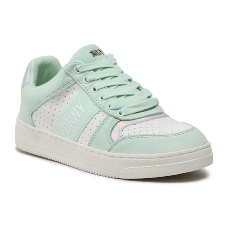 DKNY Odlin Lace up Sneaker Women K4247129-WHTGRN - 36 / White / Green