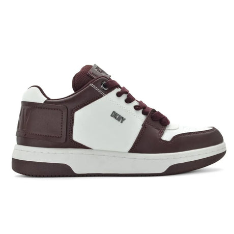 DKNY Ozone Lace up Sneaker Women K3200698-WHTRED - 37 / White / Maroon