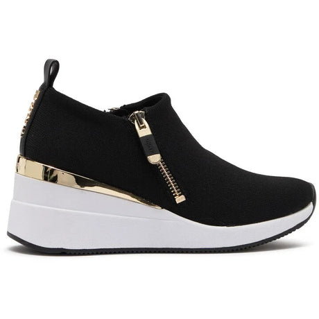 DKNY Palma Knit Wedge Sneakers Women - BLK - 36 / Black - Shoes