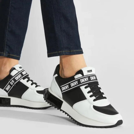 DKNY Pamm-Lace Up Sneaker Women - WHTBLK - 36 / White/ Black