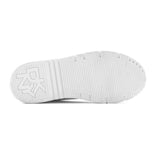 DKNY Scattered Logo Leather Sneakers Women - WHTSLV