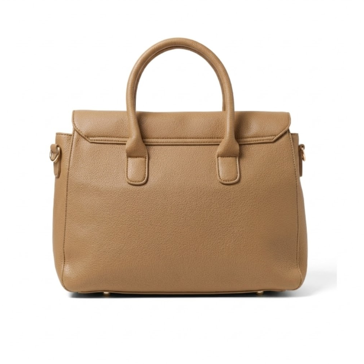Emporio Armani Business bag in tumbled leather - BEG - Beige