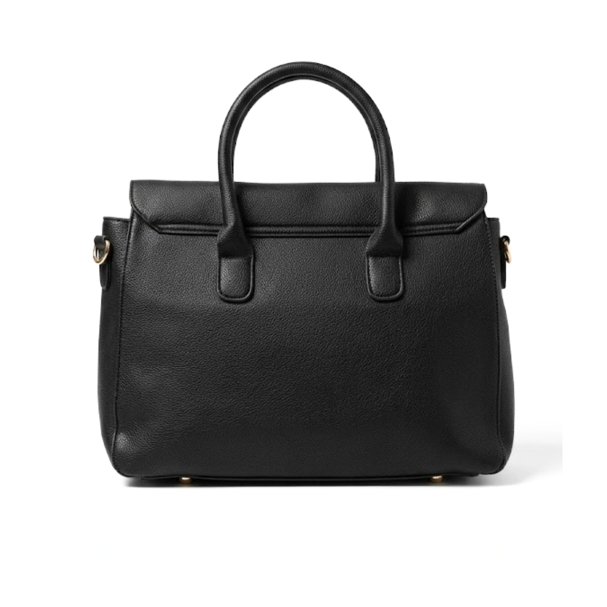 Emporio Armani Business bag in tumbled leather - BLK - Black