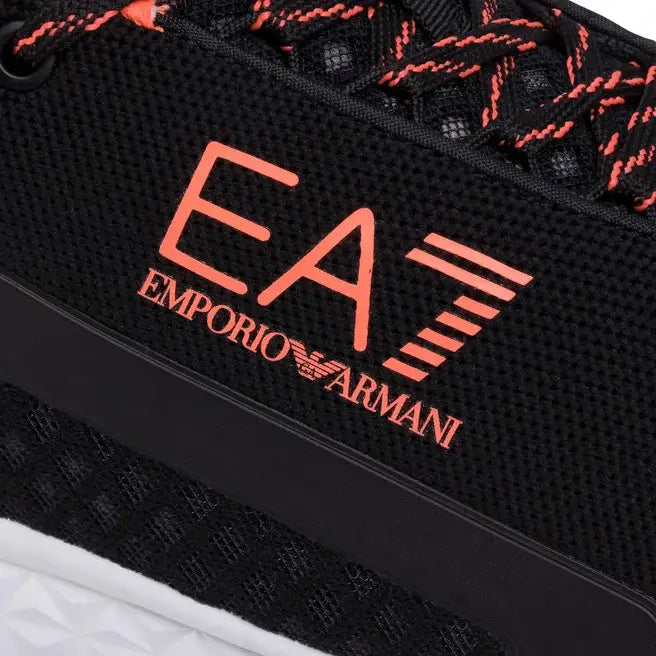 EMPORIO ARMANI EA7 X8X053 Trainer Men - BLKORG - Black/Orange / 43 1/3 - Shoes
