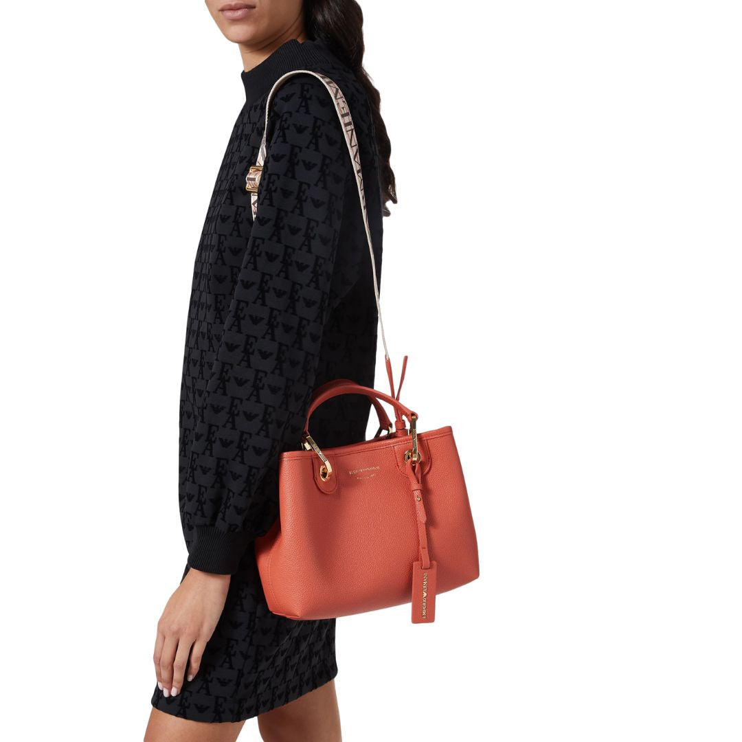 Emporio Armani Logo Medium Tote Bag Y3D166 YFO5B TAN Tan