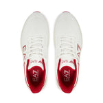 EMPORIO ARMANI Mesh Lace-Up Sneakers X8X245-WHTRED