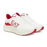EMPORIO ARMANI Mesh Lace-Up Sneakers X8X245-WHTRED