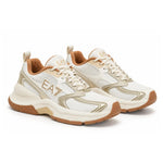 EMPORIO ARMANI Mesh Lace-Up Sneakers X8X249-BEGGLD - Beige Gold / 36