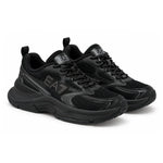 EMPORIO ARMANI Mesh Lace-Up Sneakers X8X249-BLKBLK - Black Black / 42 2/3