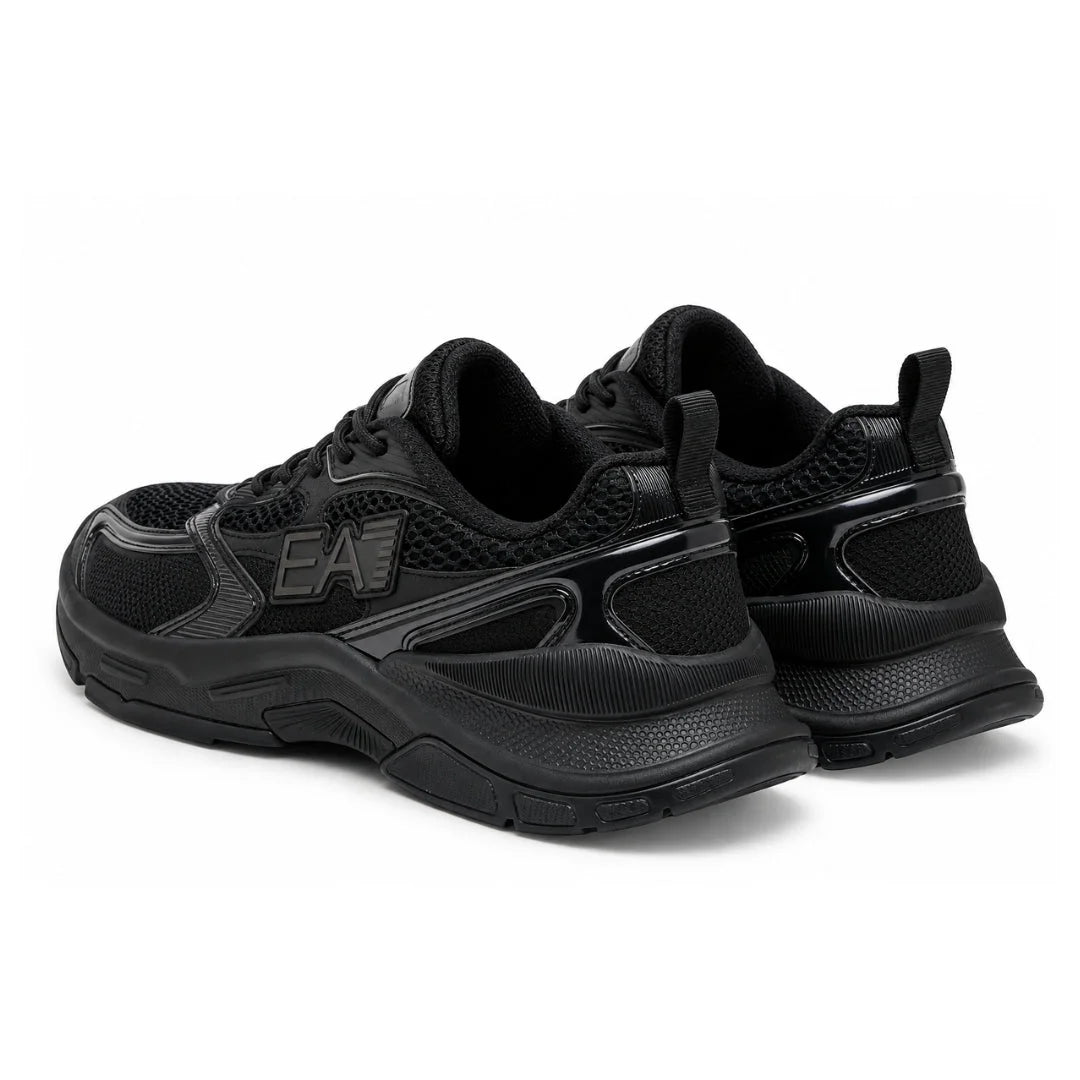 EMPORIO ARMANI Mesh Lace-Up Sneakers X8X249-BLKBLK