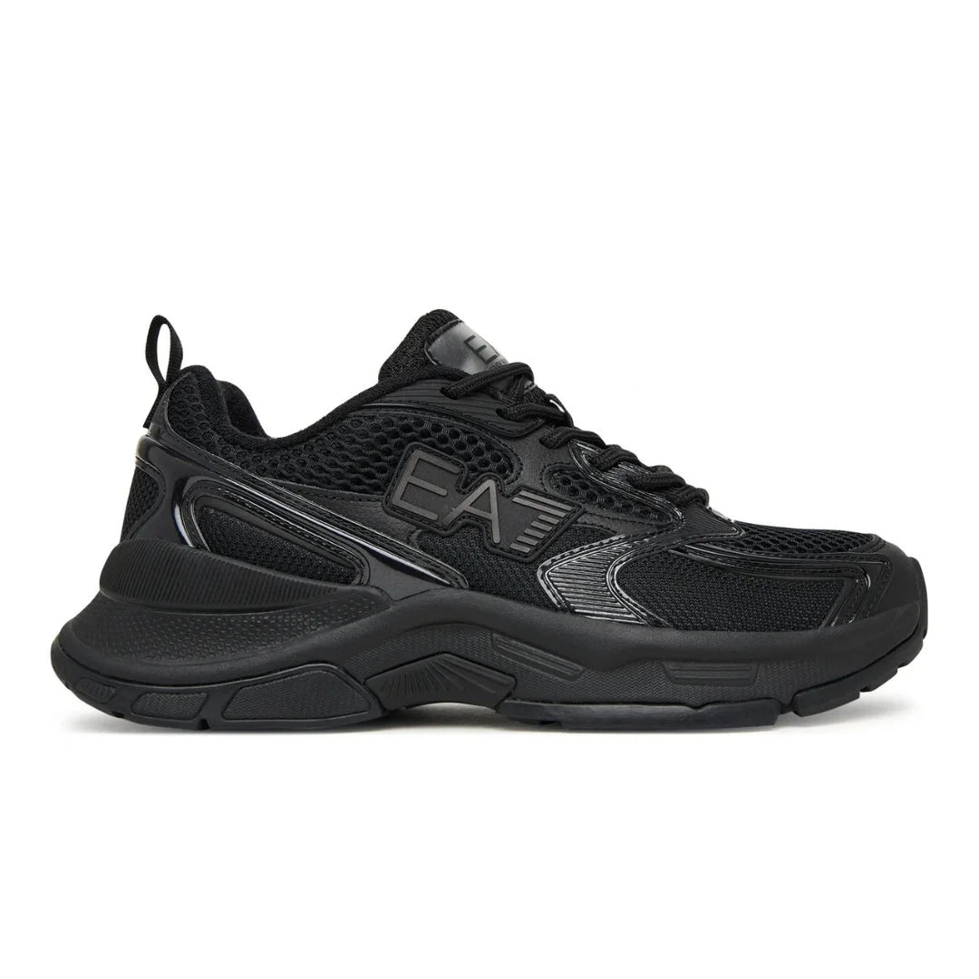 EMPORIO ARMANI Mesh Lace-Up Sneakers X8X249-BLKBLK