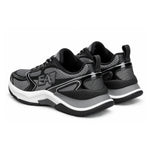 EMPORIO ARMANI Mesh Lace-Up Sneakers X8X249-GRYBLK - Gray Black / 44 2/3