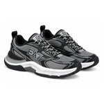 EMPORIO ARMANI Mesh Lace-Up Sneakers X8X249-GRYBLK - Gray Black / 44 2/3