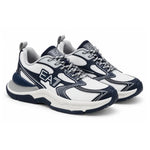 EMPORIO ARMANI Mesh Lace-Up Sneakers X8X249-NVYSLV - Navy Silver / 42 2/3