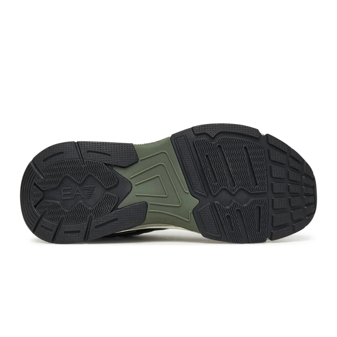 EMPORIO ARMANI Mesh Lace-Up Sneakers X8X249-OLV - Olive / 46 2/3