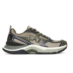 EMPORIO ARMANI Mesh Lace-Up Sneakers X8X249-OLV - Olive / 46 2/3