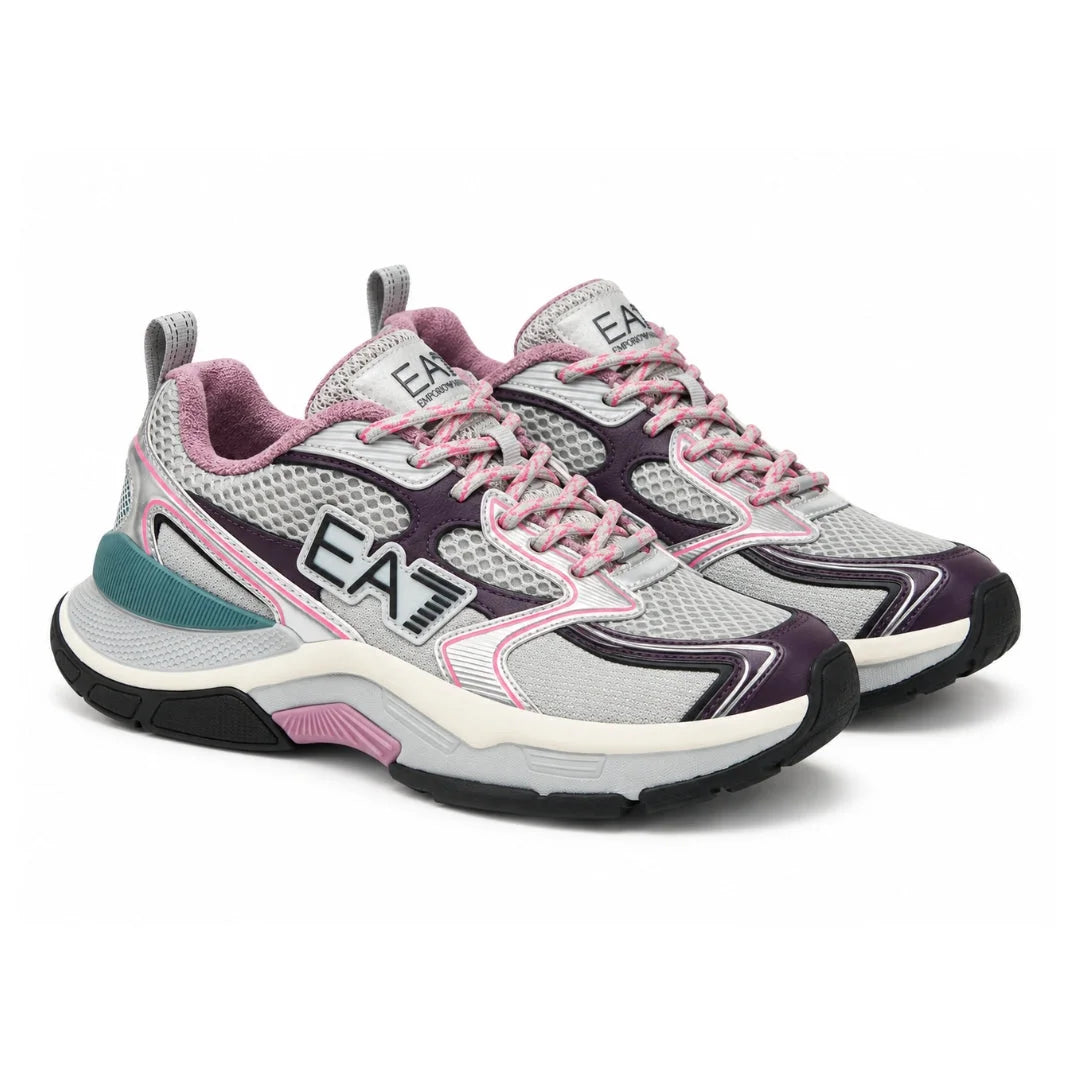 EMPORIO ARMANI Mesh Lace-Up Sneakers X8X249-PRLPNK - Purple Pink / 40